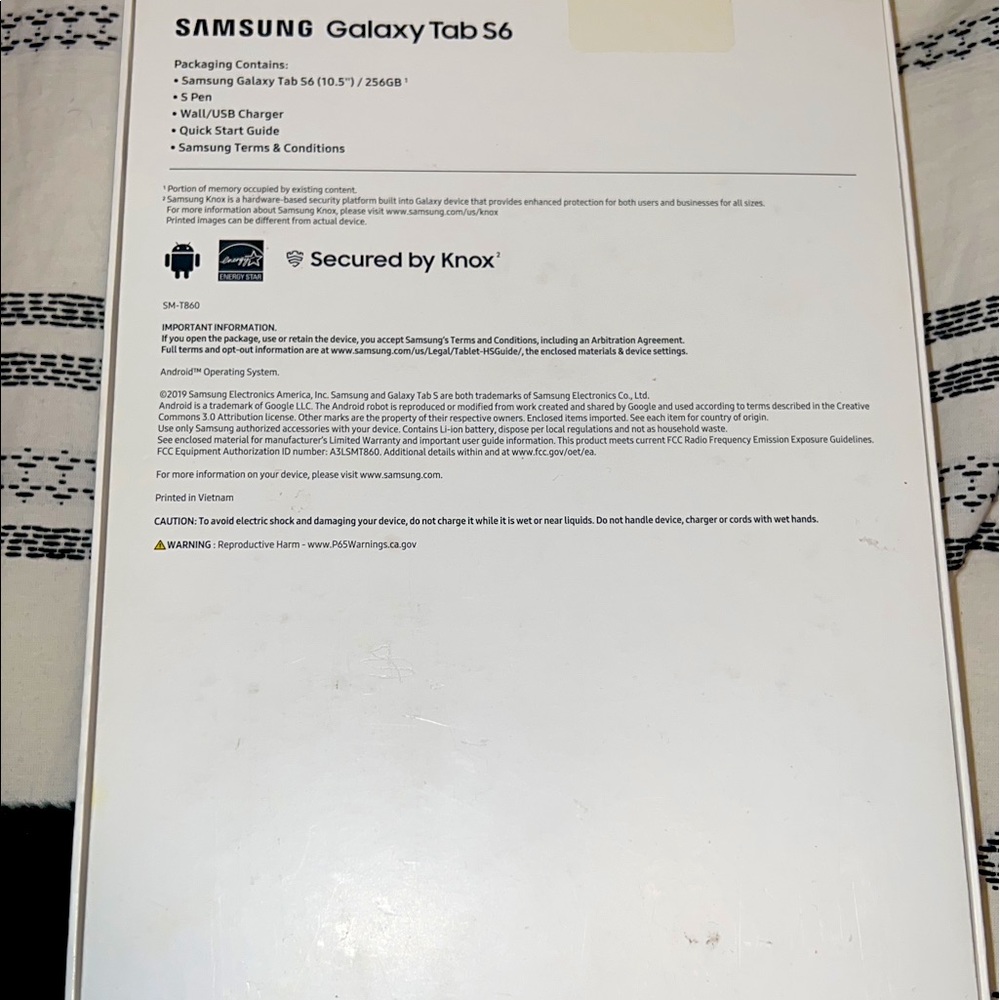 Samsung Galaxy Tab S6 Lite 10.4”